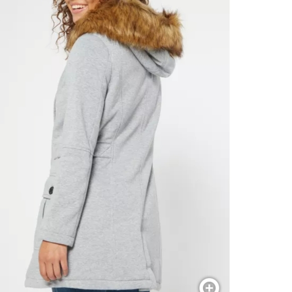 Faux Fur Hooded Fleece Coat - Picture 4 of 7